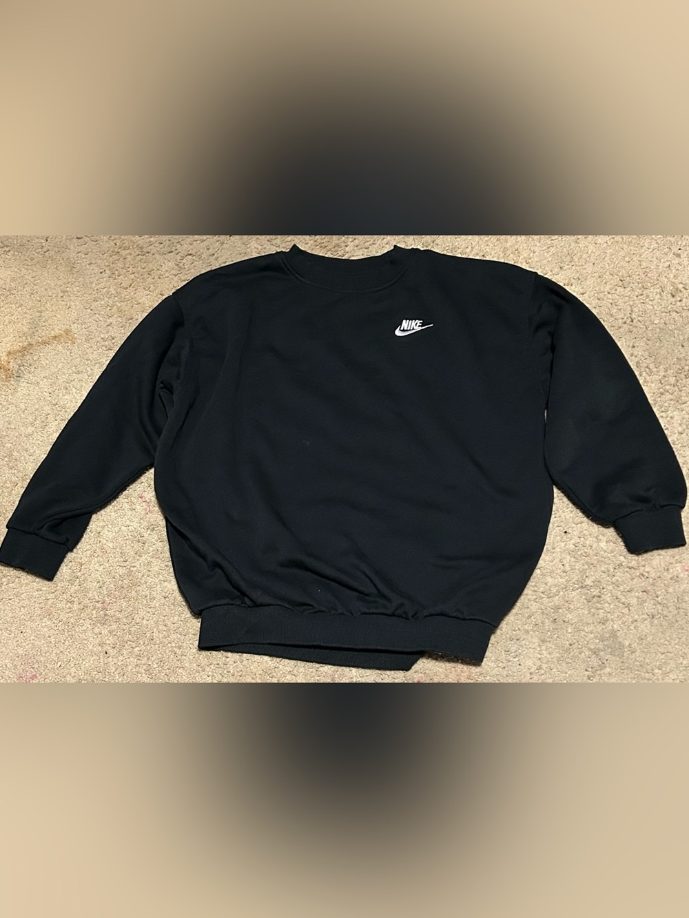 Nike Black Crewneck Sweatshirt with White Logo
